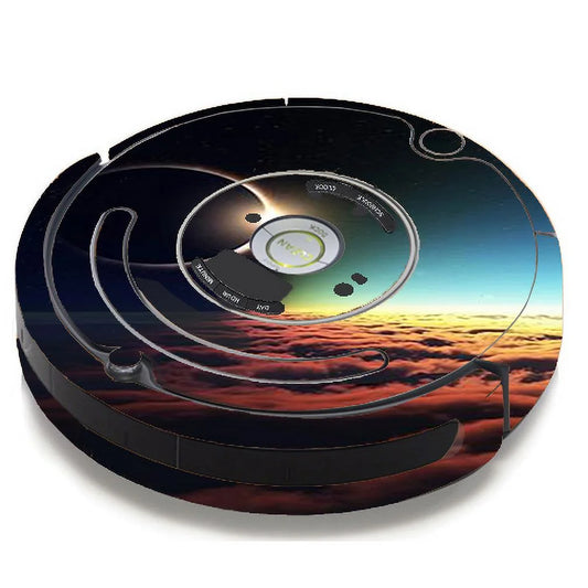 Skin Decal For Irobot Roomba 650 655 Vacuum / Moon Planet Eclipse Clouds