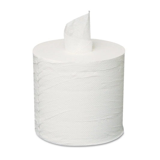 GEN Centerpull Towels, 2-Ply, White, 600 Roll, 6 Rolls/Carton -GEN203
