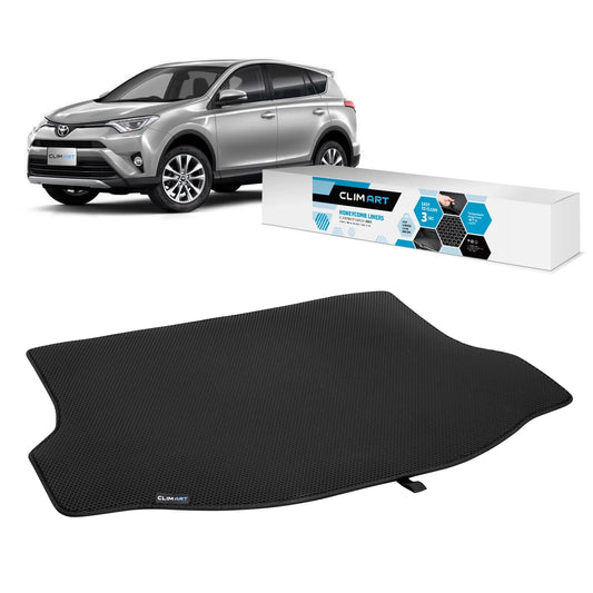CLIM ART Cargo Liner for Toyota RAV4 2013-2018 Custom Fit Trunk Mat, with Honeycomb Dirtproof & Waterproof Technology - All-Climate, Heavy Duty, Anti-Slip Cargo Liner, Luggage - FL01113014