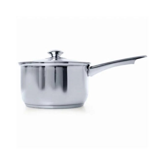 3 qt. Stainless Steel Saucepan with Glass Lid, Silver