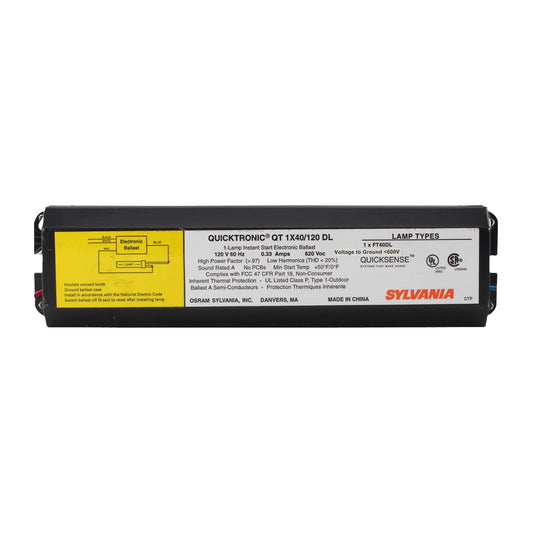Sylvania QT1x40/120-DL Fluorescent Ballast, 1-Lamp, FT40DL, 40W DL, 120V