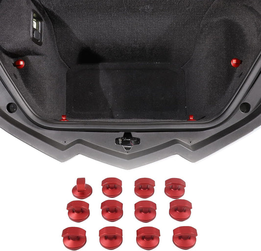 TINKI Rear Trunk Hook Replacement Compatible with Chevrolet Corvette C8 Stingray 2020-2023, Aluminum Auto Front Back Trunk Cargo Net Replacement Hooks