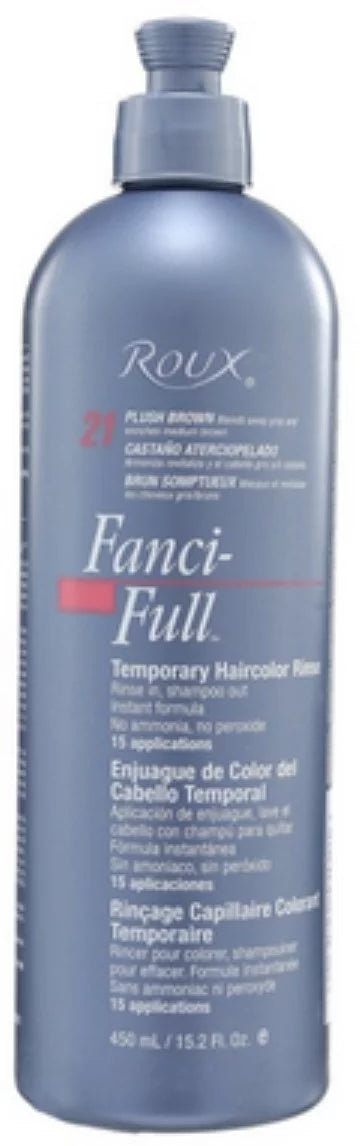 Roux Fanci-Full Temporary Color Rinse 21 Plush Brown, 15.2 oz (Pack of 2)