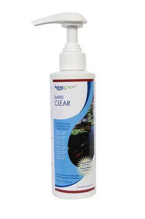 Aquascape 98879 Rapid Clear Flocculent Water Treatment for Pond, Waterfall, and Water Features, 8-Ounce Bottle