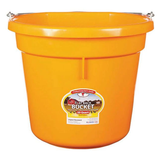Little Giant  20 qt. Round Plastic Bucket - Orange