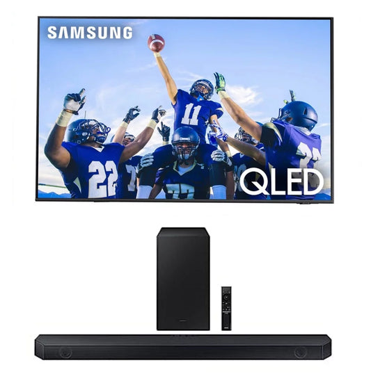 Samsung QN85Q60CAFXZA 85 Inch QLED 4K Quantum HDR Dual LED Smart TV with a Samsung HW-Q60C 3.1ch Soundbar and Subwoofer with Dolby Atmos (2023)