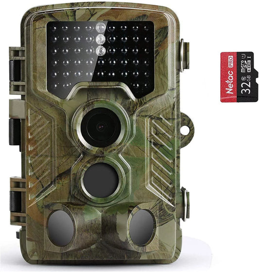 CooLife H881 Trail Camera 21MP 1080P Hunting Camera 850nmLED Angle 125° Night Vision 25m IP67 Waterproof With 32GB Card