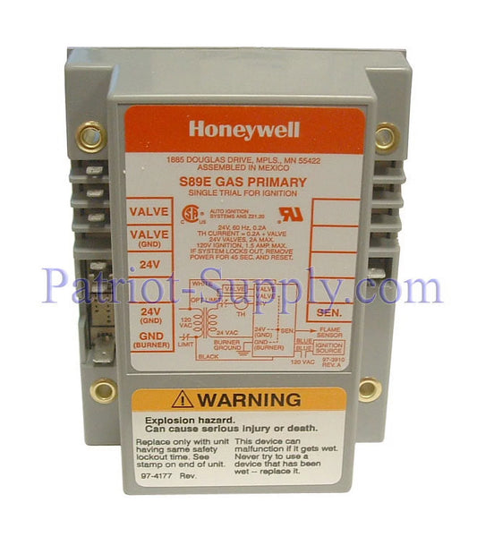 Honeywell S89E1058 Two-Rod Direct Spark Ignition Control With 4 Sec. Trial Time And Lock Out Timing