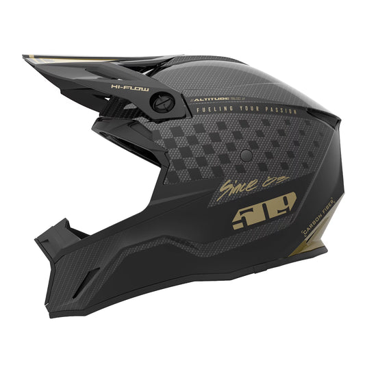 509 Altitude 2.0 Carbon Fiber Offroad Helmet - Speedsta Black Gold 2XL (2024)
