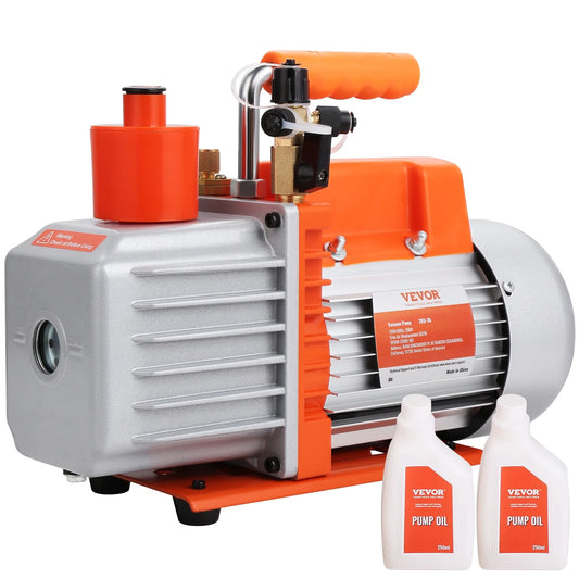 BENTISM 5 CFM Vacuum Pump Air Conditioning Vacuum Pump 2 Stage Rotary Vane HVAC