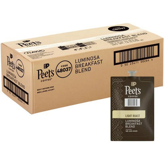 Flavia Freshpack Peet's Colombia Luminosa Coffee - Compatible with Flavia - Light - 76 / Carton | Bundle of 5 Cartons
