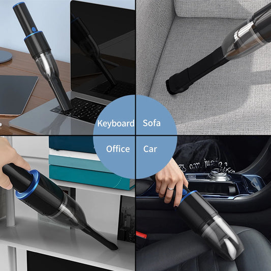 Anself 10000Pa Car Vacuum Cleaner Portable Handheld USB Vacuum Cleaner 120W Strong Suction Vacuum Cleaner for Hair Dust Gravel Cleaning Home Office