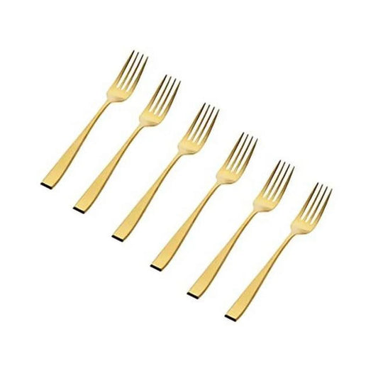 Godinger  PVD-MG Chisel Flatware Dinner Forks - Set of 6