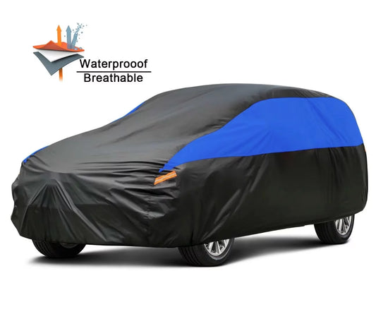 SUV Car Cover for Automobiles Waterproof All Weather , Size 1 FitSUV-Length 182 to 190 inch, Blue