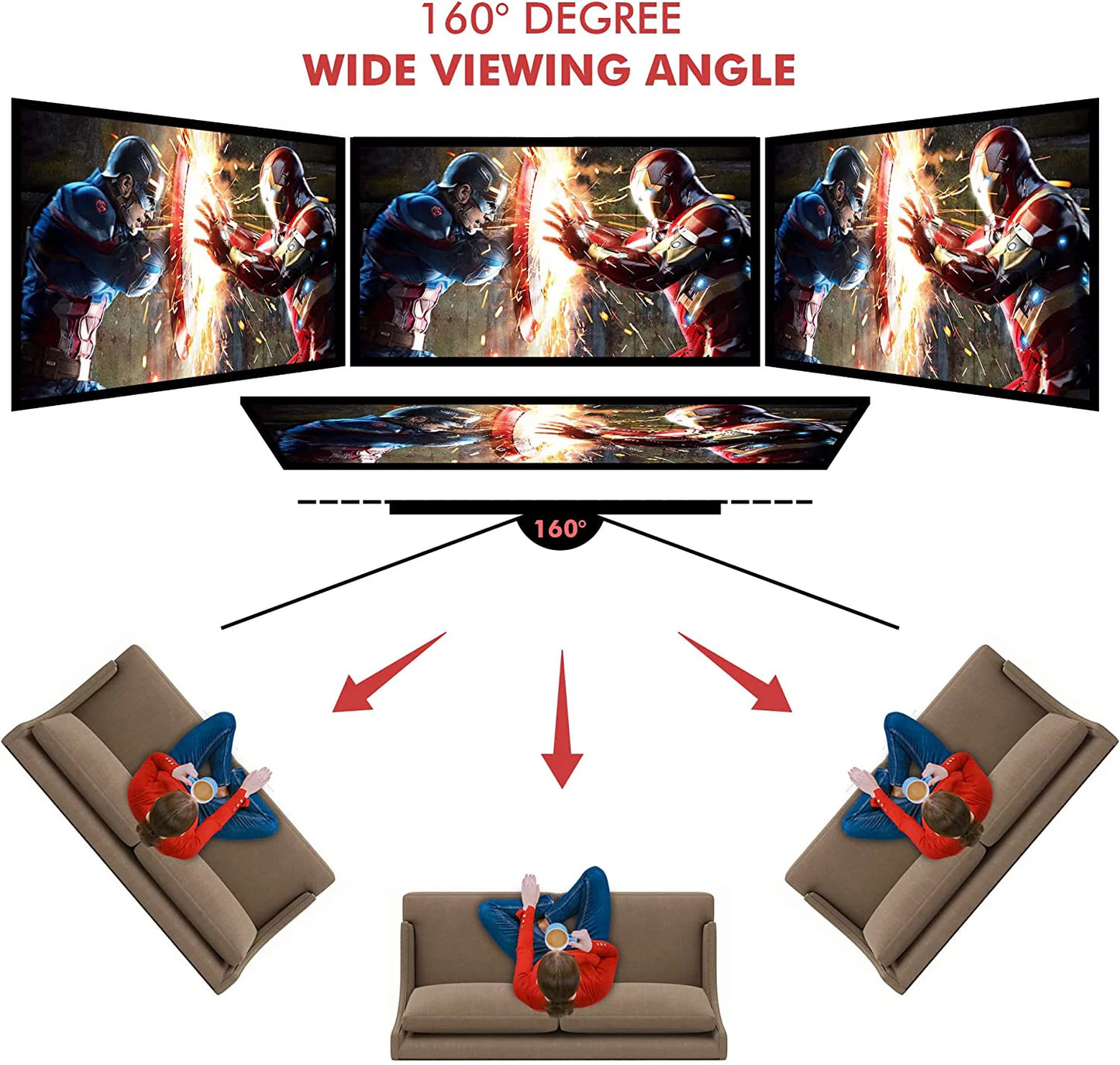 Pyle  Projector Screen with Stand - 100.Stand Mount.
