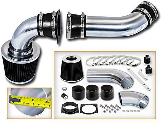 Rtunes Racing Cold Air Intake Kit + Filter Combo BLACK Compatible For 97-00 Ford Explorer/Ranger V6 4.0L SOHC