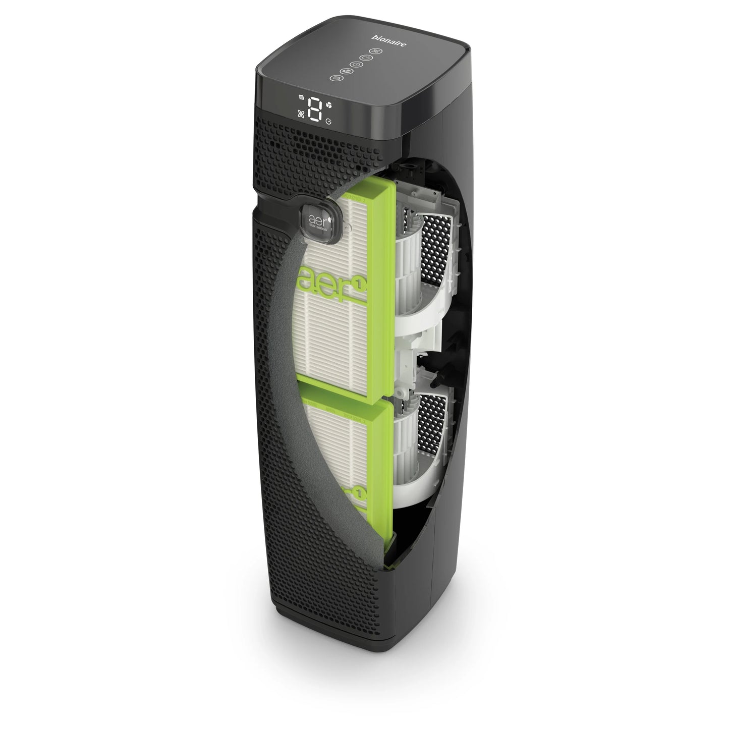 Bionaire Air Purifier Large Tower Cap Touch, Black