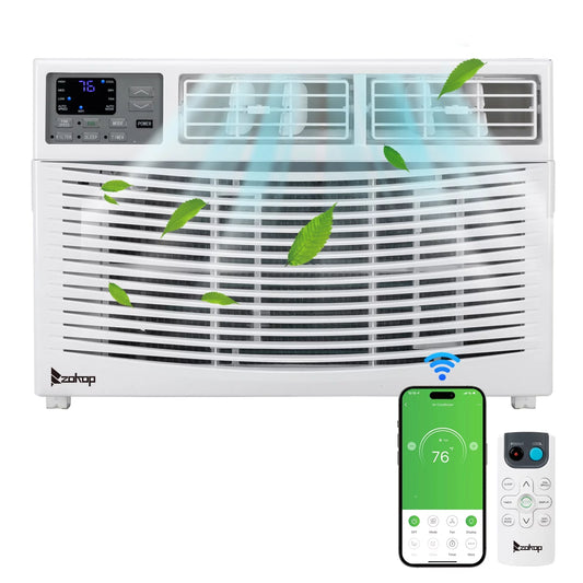 Zimtown 8000BTU 115V Window Air Conditioner With Remote Control, WIFI White