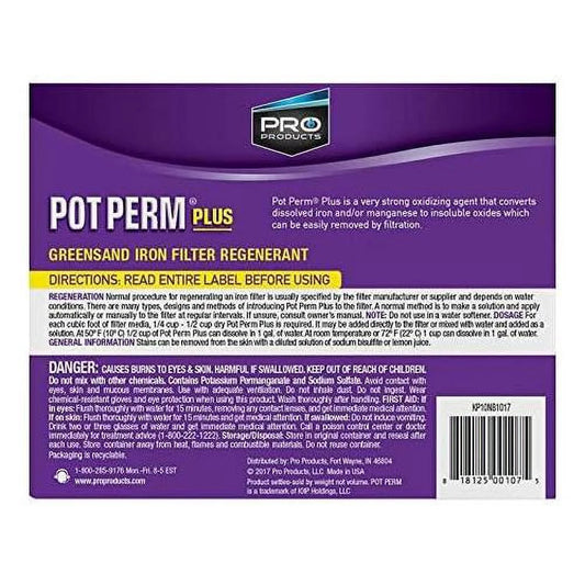 Perm Plus Greensand Iron Filter Regenerant 28Oz Bottle For Pro Products KP02N