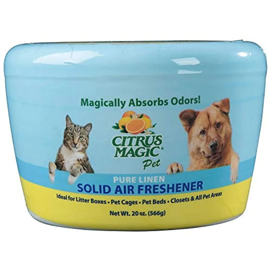 Citrus Magic Pet Odor Absorbing Solid Air Freshener Pure Linen 20 Ounce