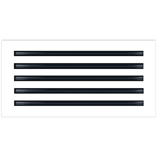 BUILDMART - 20x10 Modern AC Vent Cover - Decorative White Air Vent - Standard Linear Slot Diffuser - Register Grille for Ceiling, Walls & Floors
