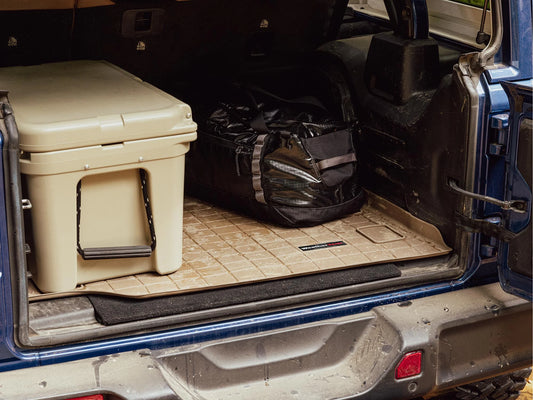 WeatherTech Cargo Trunk Liner with Bumper Protector compatible with 2016-2019 Toyota Highlander - Behind 3rd Row Seating With Bumper Protector, Grey