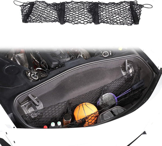 TINKI Automotive Elastic Trunk Mesh Cargo Net Compatible with Chevrolet Corvette C7 2014-2019 Car Trunk Storage Net Bag Storage Bag