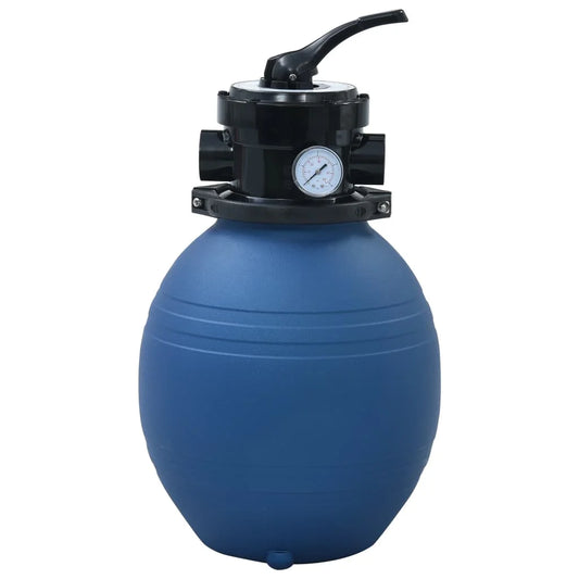 OWSOO Pool Sand Filter with 4 Position Valve Blue 11.8