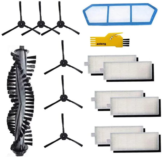 Hometimes Replacement Parts for ILIFE A4s Robot Vacuum Cleaner Accessories Kit Pack of Main Brush, Primary Filter, Hepa Filter, Side Brush