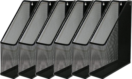 Steel Mesh Wall Magazine File Holder For   Office Organization, Serves As A Magazine Rack, Desk Organizer, Letter  Mail Bin, Holds Up To 20 Magazines - Silver