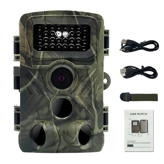 Eccomum PR3000 36MP 1080P Night Photo Video Taking Trail Camera Multi-function Outdoor Huntings Animal Observation House Monitoring Camera IP66 Waterproof with 34 Infrared Lights Camera