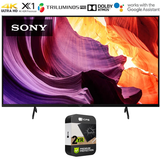 Sony KD-75X80K 75 X80K 4K Ultra HD LED Smart TV 2022 Model Bundle with Premium 2 Year Extended Warranty