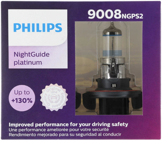 Philips Night Guide Platinum 9008 H13 60/55W Two Bulbs Headlight