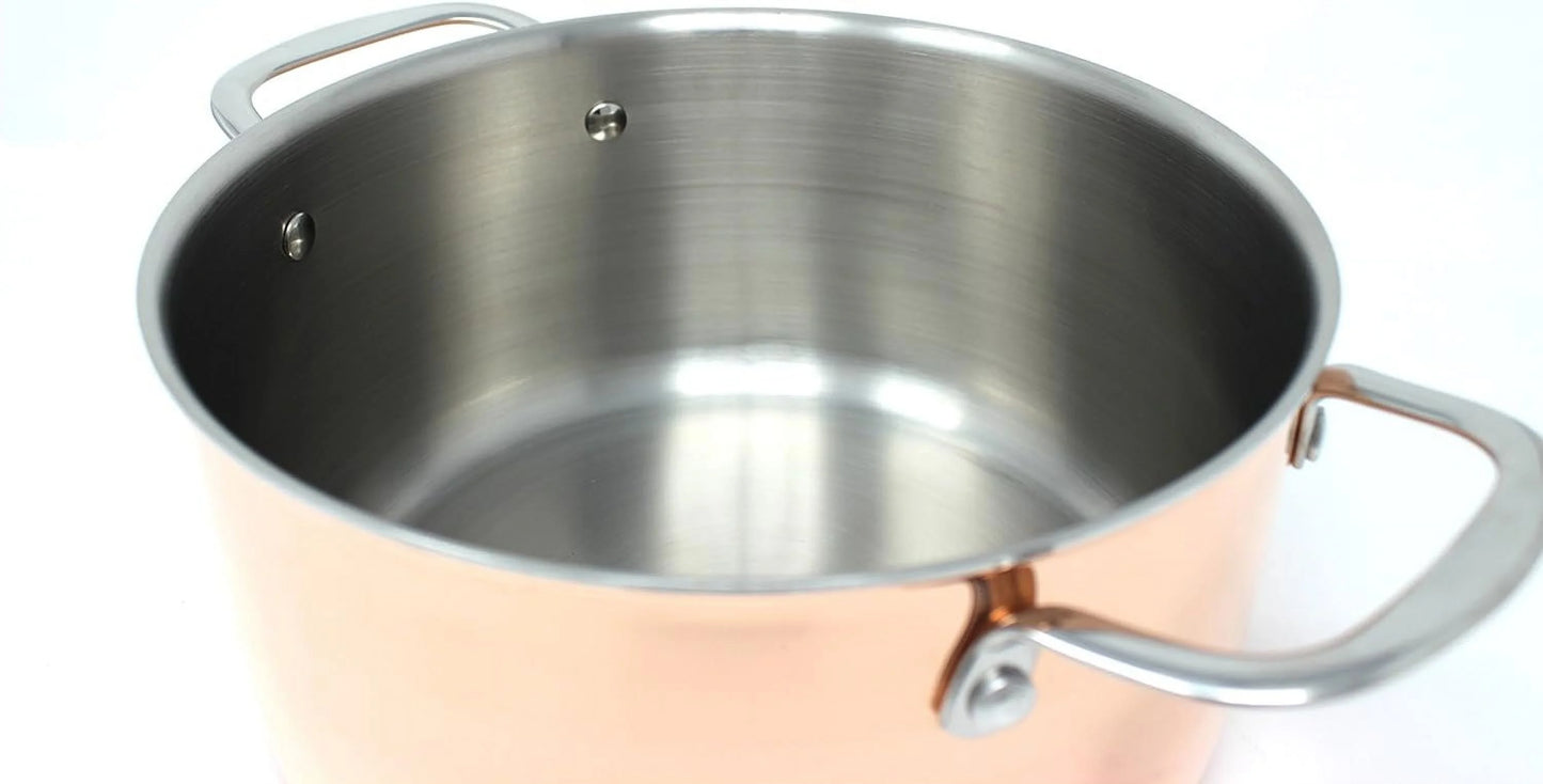 Triply Natural Copper Cookware (5 QT Dutch Oven)