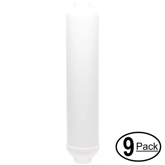 9-Pack Replacement for Rainsoft 9591 Inline Filter Cartridge - Universal 10-inch Cartridge for Rainsoft 9591 Four Stage RO System - Denali Pure Brand