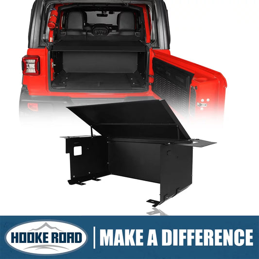 Hooke Road Security Deck Enclosure Steel Cargo Cover for Jeep Wrangler JL 2018-2023 4-Door