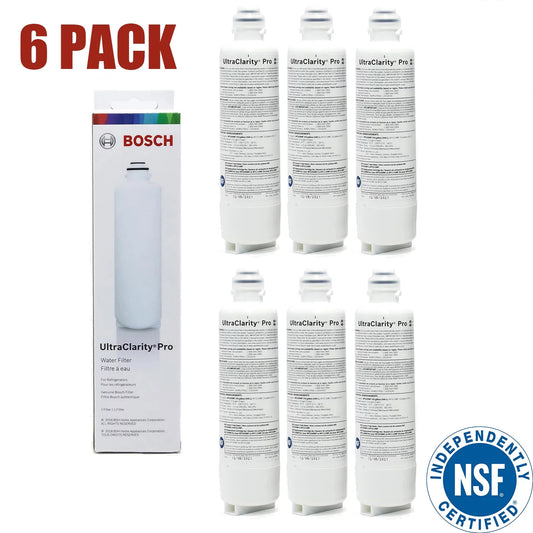 6 Pack Bosch UltraClarity Pro Water Filter, BORPLFTR55, RA450022, REPLFLTR55, 11032531 Replacement/Compatible