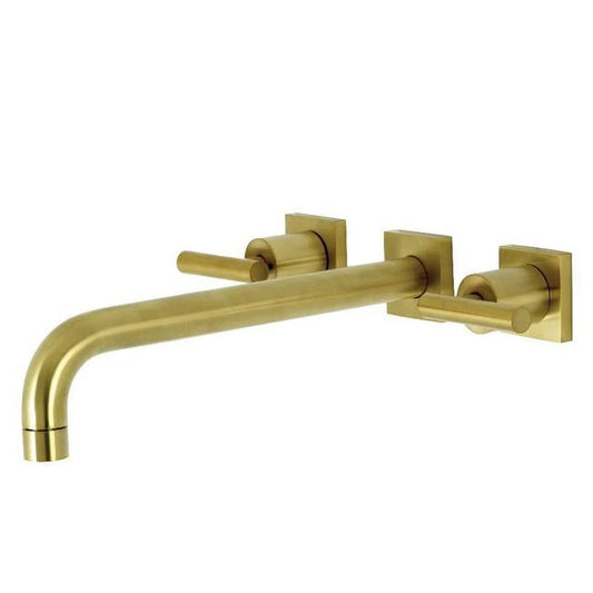 Manhattan Wall Mount Tub Faucet, Brushed Brass