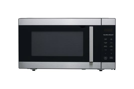 Hamilton Beach 1.6 Cu ft Sensor Cook Countertop Microwave Oven, 1100 Watts, Stainless Steel, New