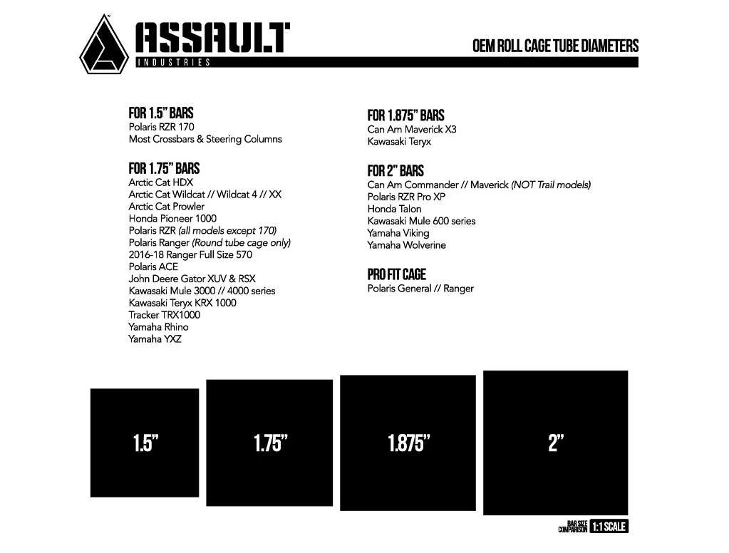 Assault Industries 101005CM01012 STEALTH CENTER MIRROR