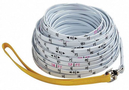 Keson Surveyor Rope,1/4 In x 100 ft,In./Ft.  SR-18-100