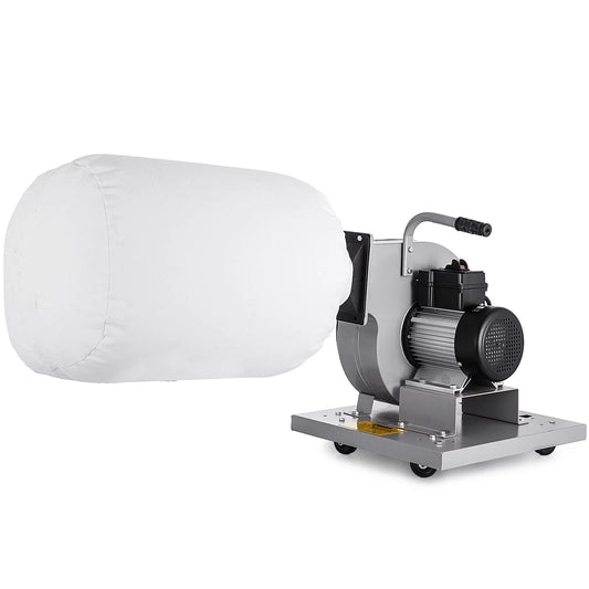 VEVOR 1HP Dust Collector 537 CFM Wheeled Jet Dust Collection Potable Bag Dust Collector 30 Micron Bag Filtration Wall Hanging Dust Collector Dust Collector Central Machinery System