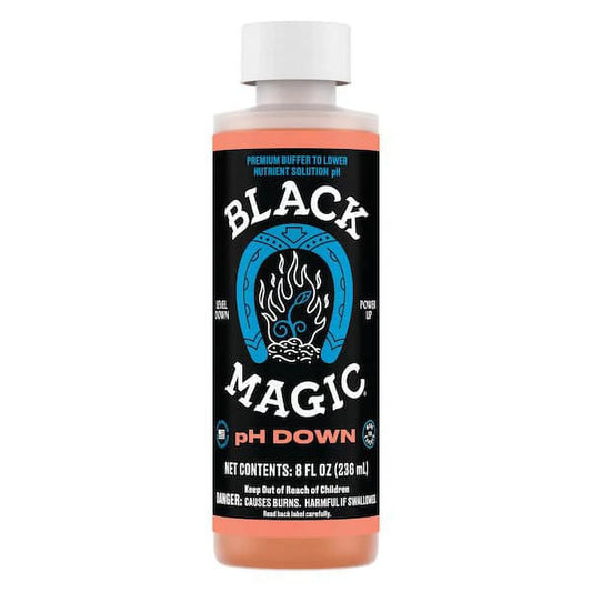 Black Magic 8 fl. oz. pH Down - Premium Buffer to Lower Nutrient Solution pH, Concentrated Acidic Formula 10101-10006