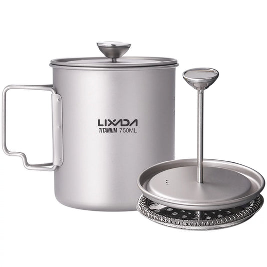 Lightweight and Odor-Free Titanium French Press Pot by Lixada