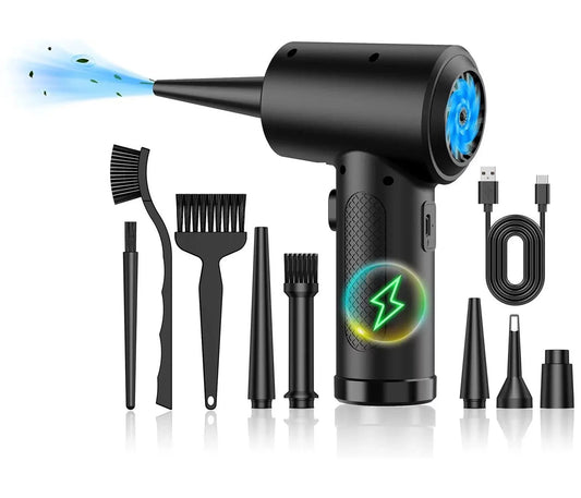Hand Held Vacuum Compressed Duster,Electric Duster & Vacuum Cleaner,2 In 1 Rechargeable 7800mAh, Keyboard And Computer Cleaner, Replaces Compressed Cans Home Essentials