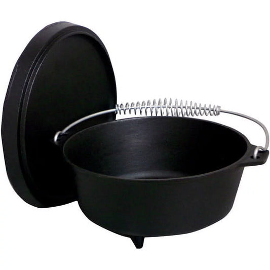 King Kooker #CI8SCF - Pre-Seasoned 8 qt Cast Iron Dutch Oven with Feet