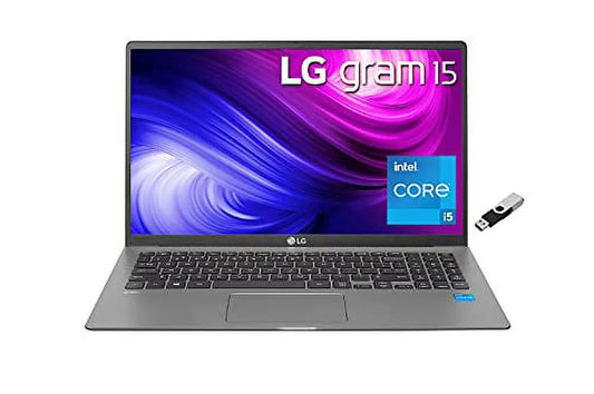LG 2022 Gram Ultralight Laptop - Full Day Battery - 15.6 FHD IPS - Intel 11th i5-1135G7-16GB LPDDR4-2TB (1TBx2) NVMe SSD - Iris Xe Graphics - Backlit Keyboard RJ-45 Win 11 w/32GB USB