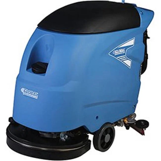 Global Industries 261990 Electric Auto Floor Scrubber 20 in. Cleaning Path - Corded - Blue