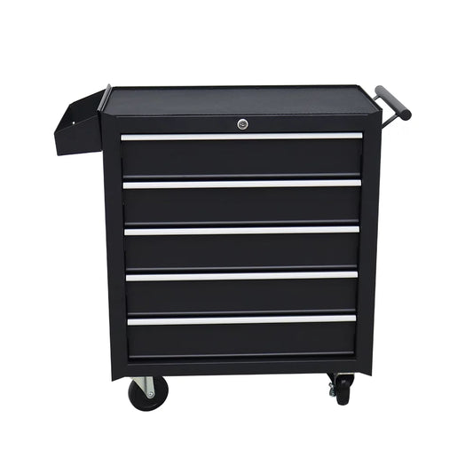 Techtongda Tool Car with Wheels 5 Drawers Heavy Duty Locking System Box Cart 239315