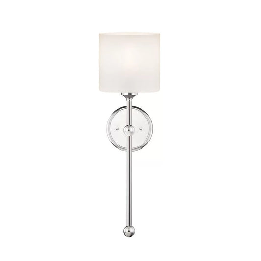 Justice Design FSN-4331-OPAL-CROM Sequoia - 1 Light Wall Sconce Polished Chrome  Polished Chrome Finish with Opal Glass